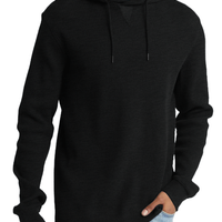 Boys Long Sleeve Popover Thermal Knit Hoodie
