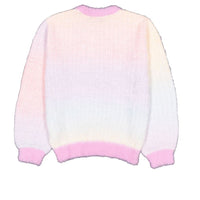 Girls Long Sleeve Crewneck Rainbow Gradient Sweater
