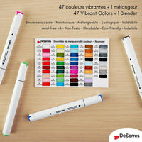 Dual Tip Alcohol Marker Set - 48pc