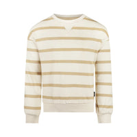 Boys' Off-White Beige Striped Sweater