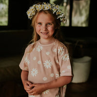 Girls' Loose Fit Floral T-shirt