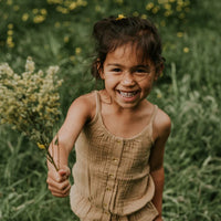 Girls' Muslin Top Light Brown