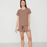 Ladies Bamboo Ruffled Short Set