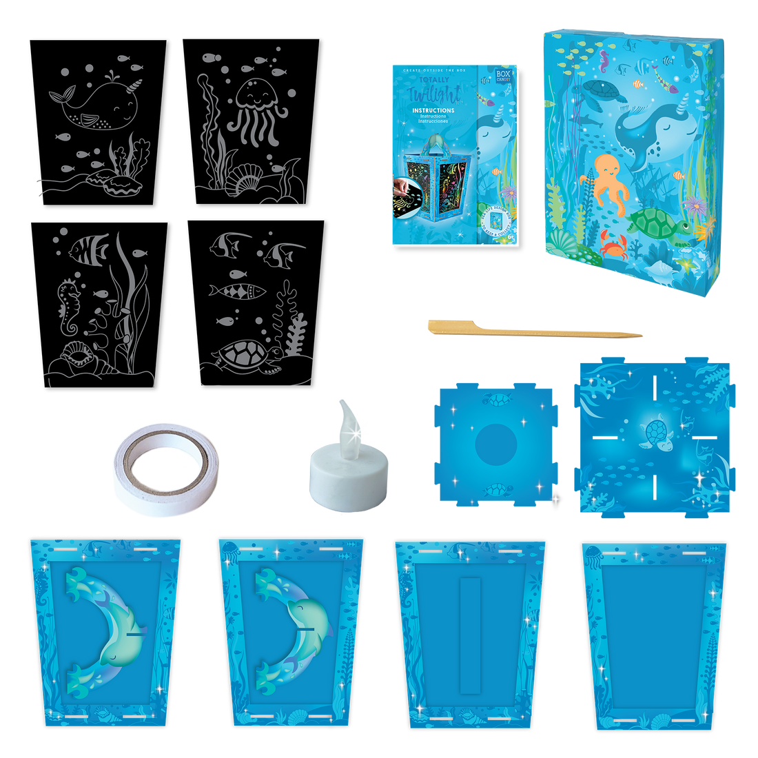 Totally Twilight Lantern Scratch Art Sets