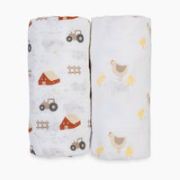Cotton Muslin Swaddle Blankets - 2 pack