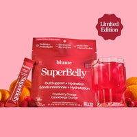Cranberry Orange SuperBelly Water Elixirs with Prebiotics