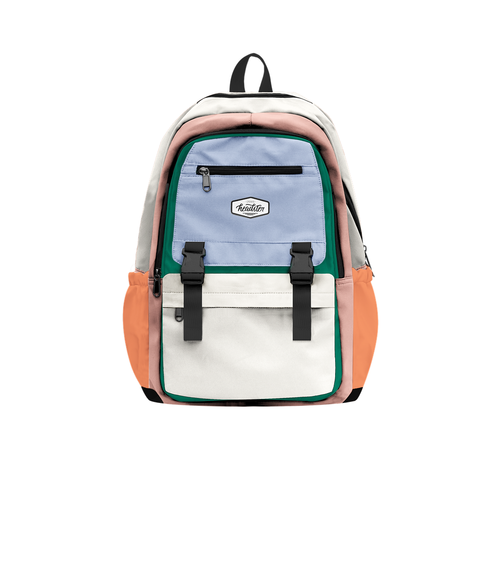 Headster Colorblock School Bag Hedge Green