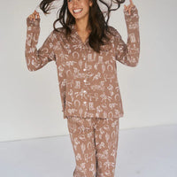 Ladies Collared Pajama Set