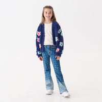 Girls Hearts Flared Ombre Jeans
