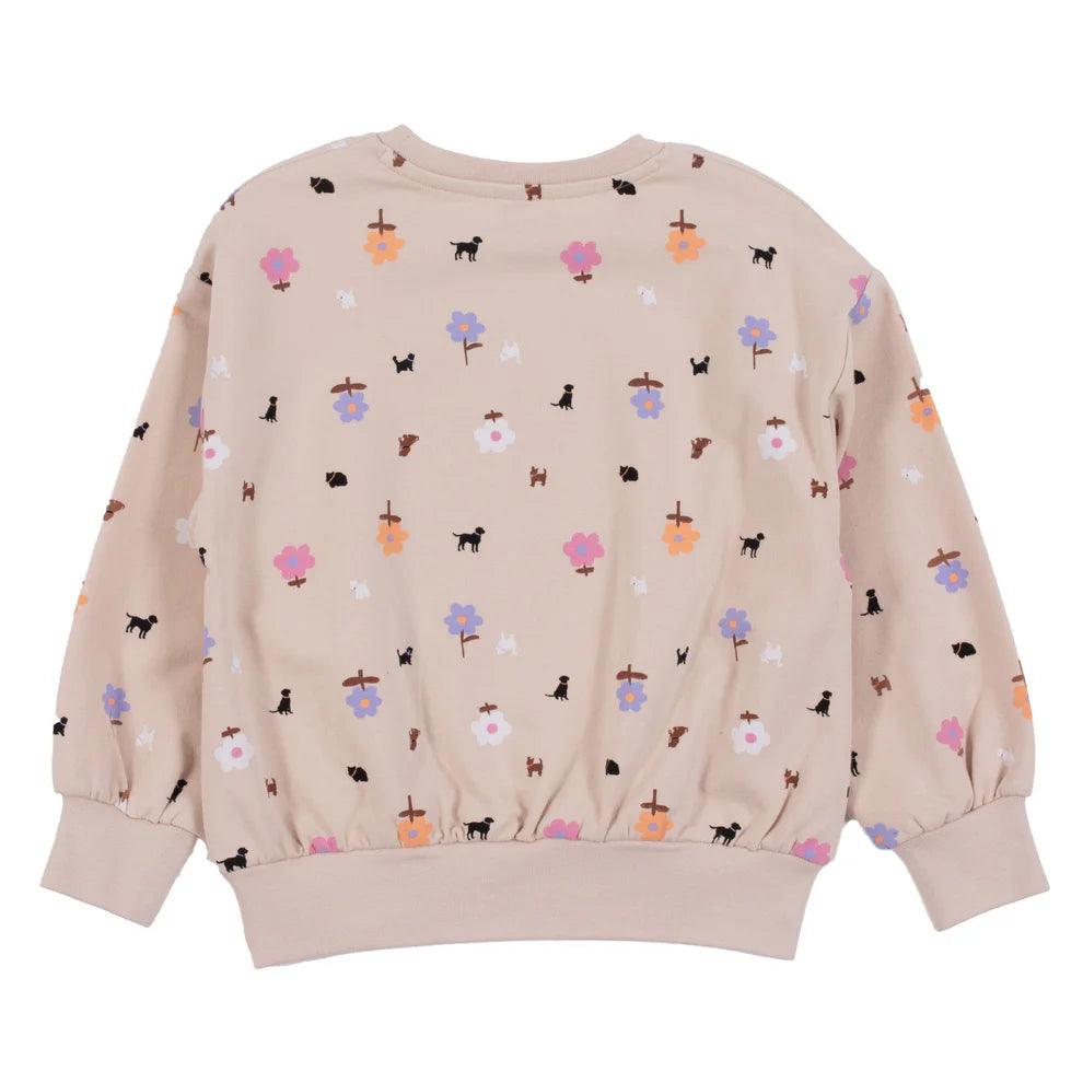 Girls’ Printed French Terry Sweatshirt
