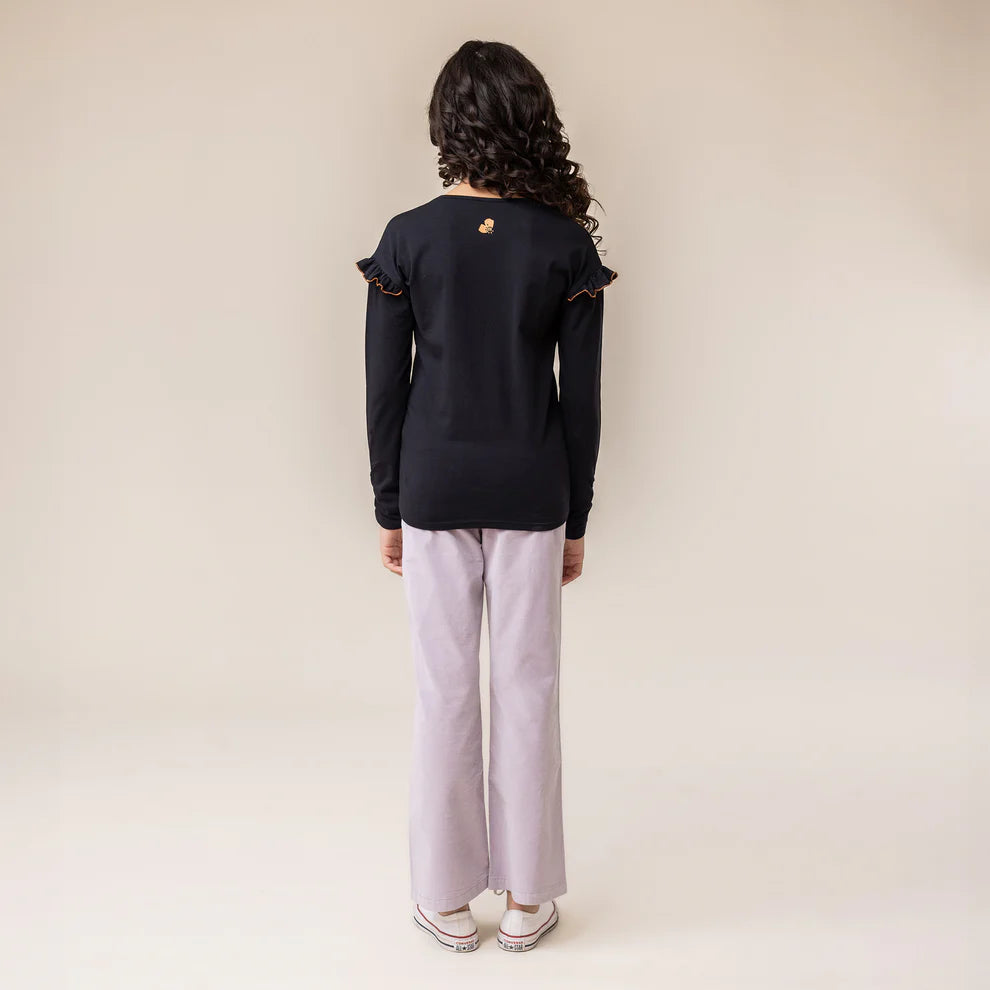 Girls' Purple Flared Pants