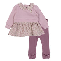 Baby Girls’ 2-Piece Collared Tunic & Leggings Set