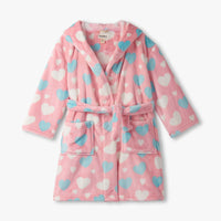 Big Hearts Fuzzy Fleece Robe