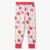 Girls Cut Out Hearts Pajama Set