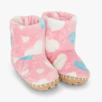 Big Hearts Fuzzy Fleece Slippers