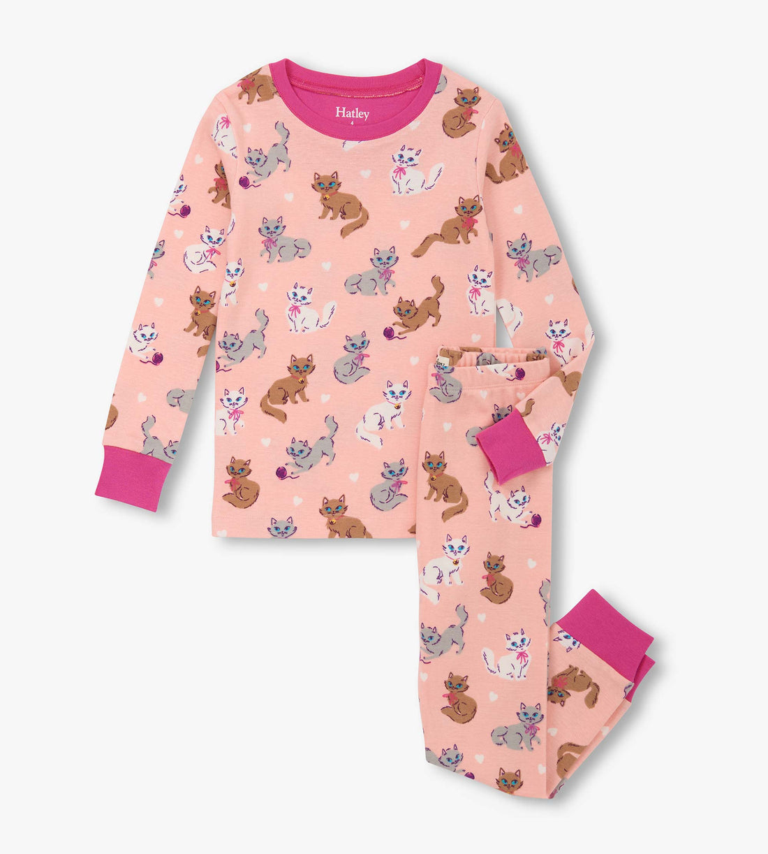 Girls Little Kitties Pajama Set