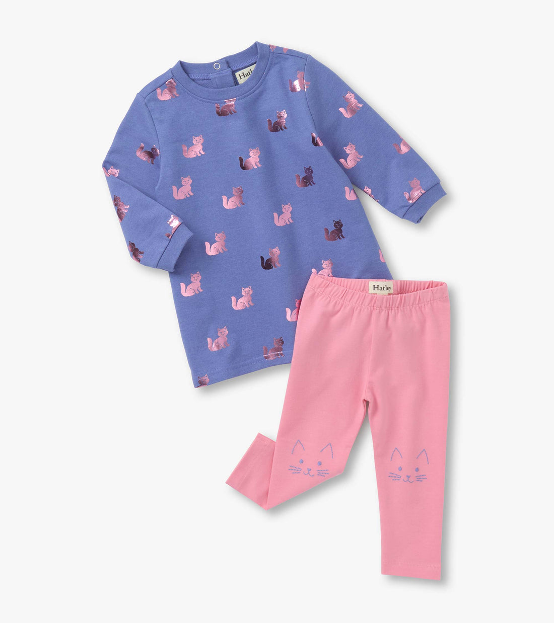 Girls Little Kitties Dress & Legging Set