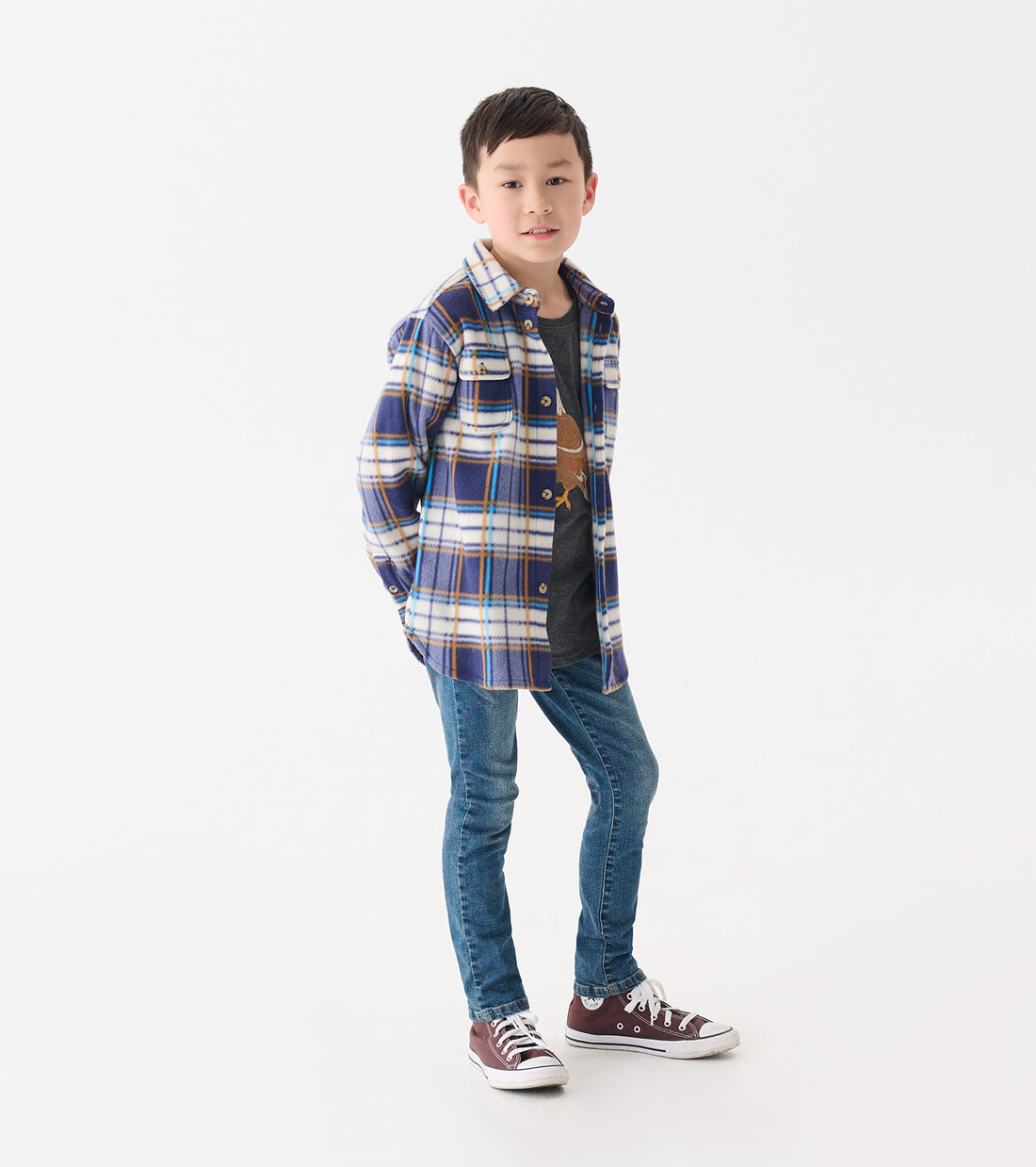 Mountain Top Plaid Fleece Button Down