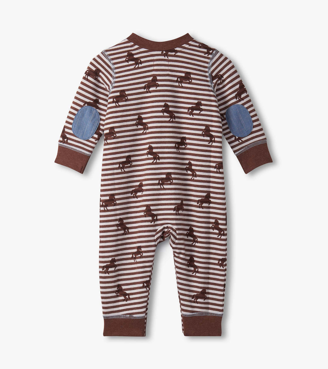 Ranch Horses Button Yoke Romper