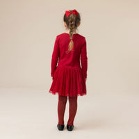Nano Girls Red Tulle Holiday Dress