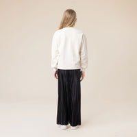 Nano Girls Black Pleated Wide Leg Pants