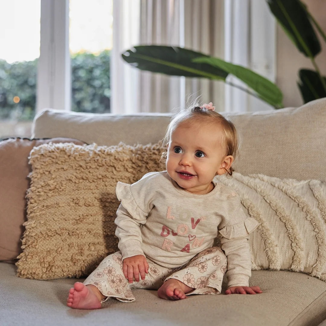 Girls Flared Trousers with Flowers
