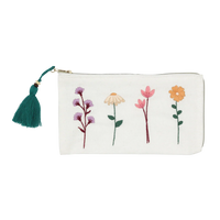 Flower Embroidery Pouch Kit