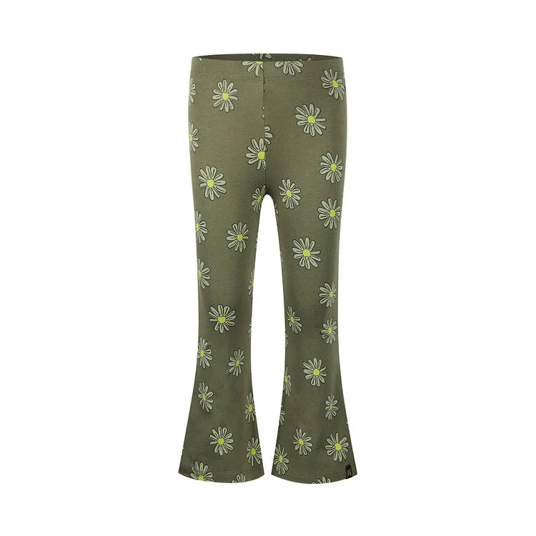 Girls Flower Flared Leggings