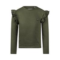 Girls Long Sleeve Ruffle Top
