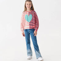 Girls Mixed Stripes Sweater