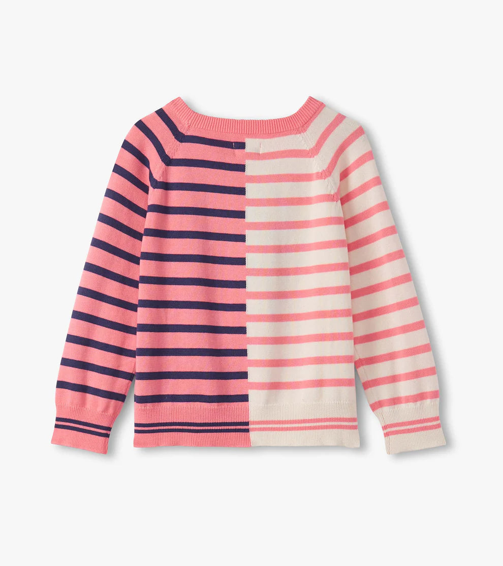 Girls Mixed Stripes Sweater