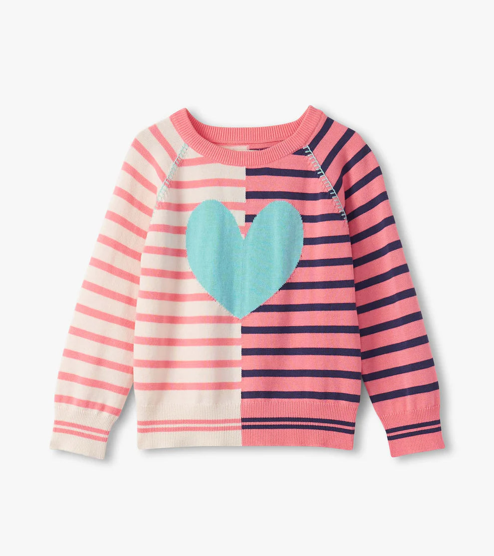 Girls Mixed Stripes Sweater