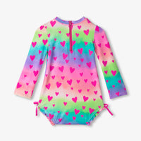 Kaleidoscope Hearts One Piece Rashguard Swimsuit