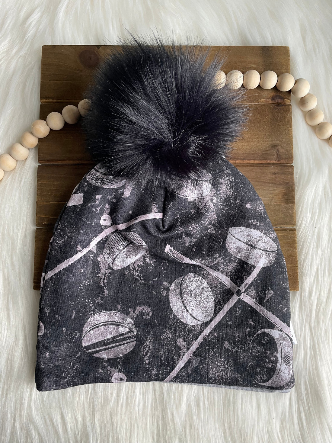 Bamboo Terry Beanie with Pom Pom