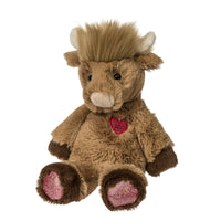 Marshmallow Junior Honey Highland Cow 9"