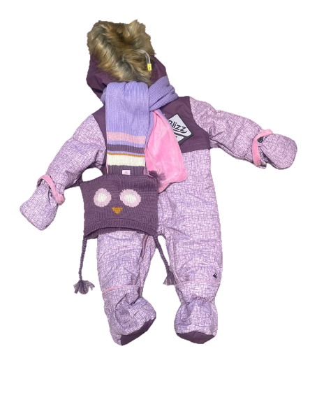 Baby Girls 4 Piece Snowsuit Set - Lavender Mist