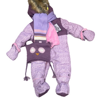Baby Girls 4 Piece Snowsuit Set - Lavender Mist