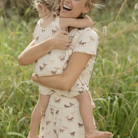 Ladies Bamboo Ruffled Short Set