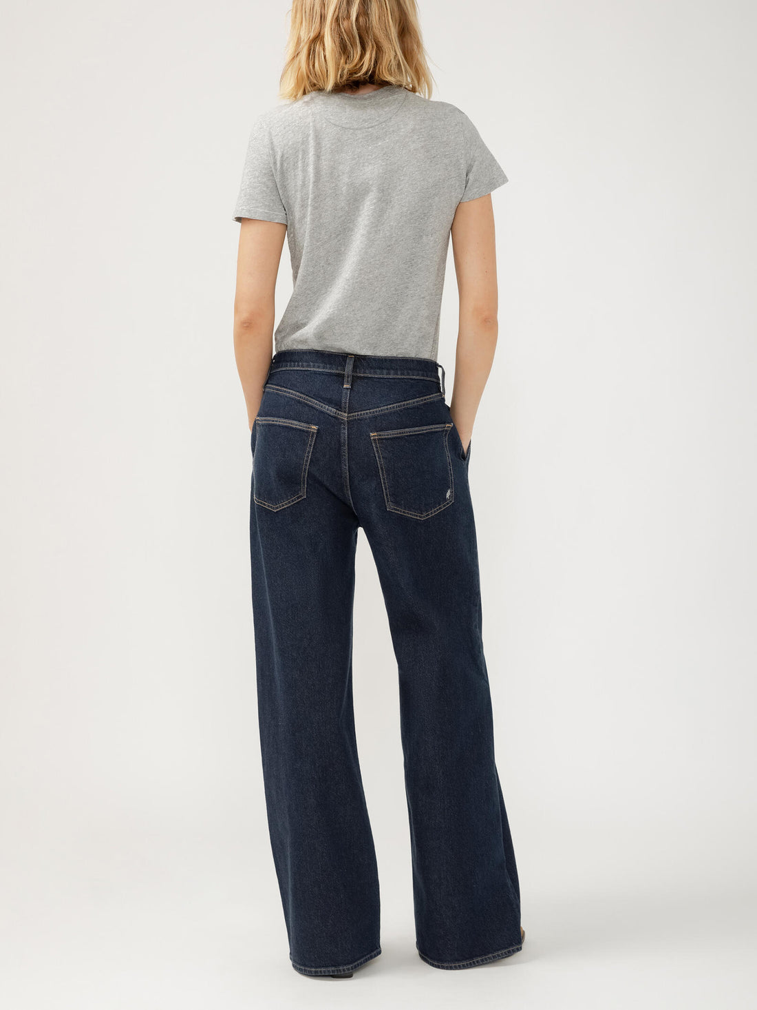 Girls Amelia Wide Leg Pleated Denim