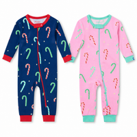 Baby Glow in the Dark Candy Cane Romper