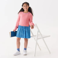 Girls Pink Flamingo Dress