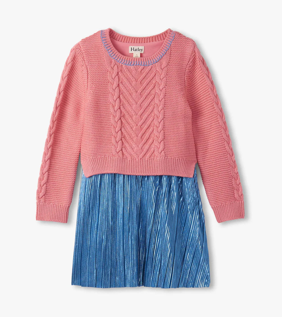 Girls Pink Flamingo Dress