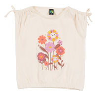 Girls Ivory Floral Top