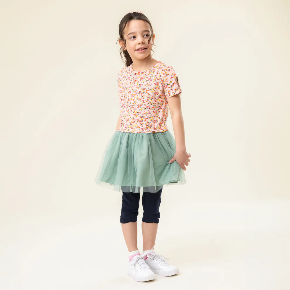 Girls Floral Tulle Dress