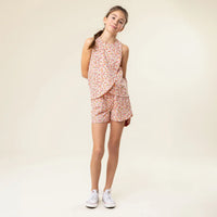 Girls Crossover Floral Tank