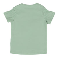 Girls Green 3D Flower Print Shirt