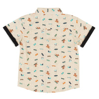 Boys Beige Button Up Shirt