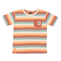 Boys Striped Pocket T-Shirt