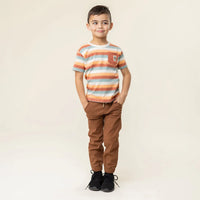 Boys Striped Pocket T-Shirt