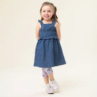 Girls Stretch Denim Dress
